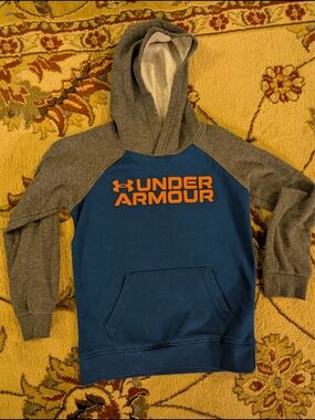 Under Armour Blue And Grey Boys Hoodie Size 7